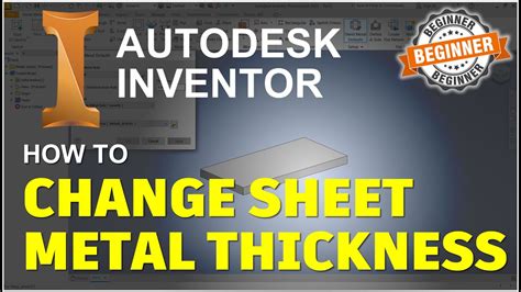 inventor sheet metal bend|inventor change sheet metal thickness.